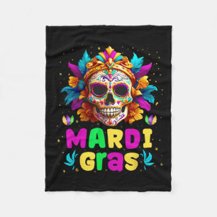 Groovy Sugar Skull Jester Costume Mardi Gras Men W Fleecedecke