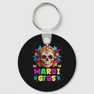 Groovy Sugar Skull Jester Costume Mardi Gras Men W Schlüsselanhänger