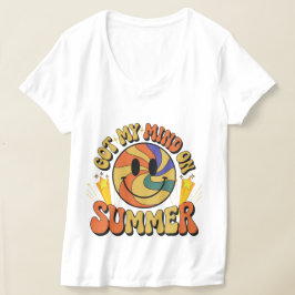 Groovy Summer Vibes Smiley T-Shirt