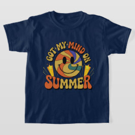 Groovy Summer Vibes Smiley T-Shirt