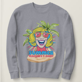 Groovy Summer Vibes Smiley T-Shirt für Lehrer Sweatshirt