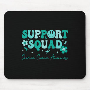 Groovy Support Squad Aquamarin Ribbon Ovarialkarzi Mousepad
