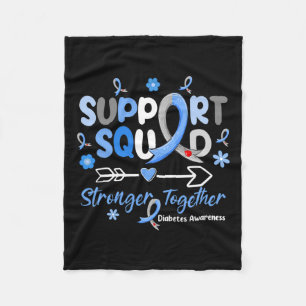 Groovy Support Squad Blue Ribbon Diabetes Awarenes Fleecedecke
