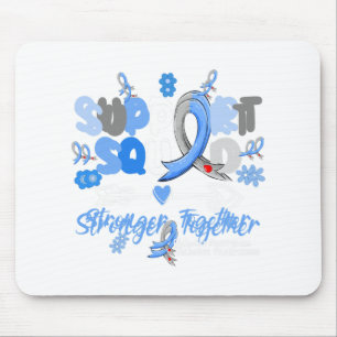 Groovy Support Squad Blue Ribbon Diabetes Awarenes Mousepad
