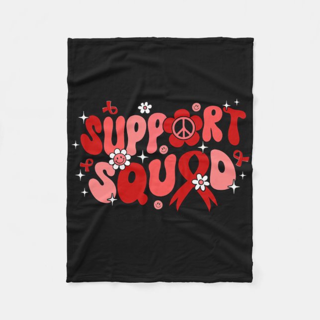 Groovy Support Squad Brain Aneurysm Awareness Gift Fleecedecke (Vorderseite)