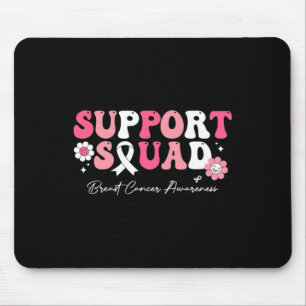 Groovy Support Squad Brustkrebs Bewusstsein weiß Mousepad