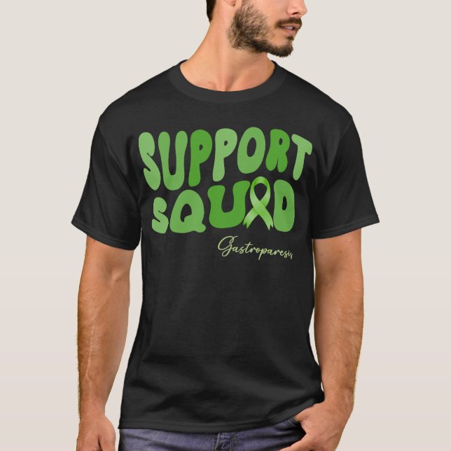 Groovy Support Squad Gastroparesis Bewusstsein T-Shirt (Vorderseite)