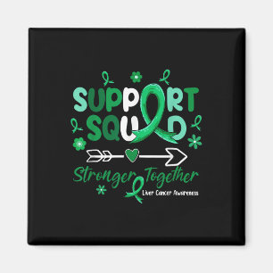 Groovy Support Squad Green Ribbon Liver Cancer Awa Magnet
