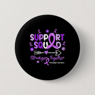 Groovy Support Squad Lila Ribbon Fibromyalgia Aw Button