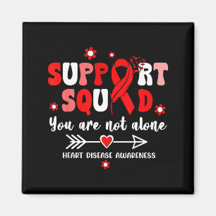 Groovy Support Squad Red Ribbon Herzkrankheit Awar Magnet