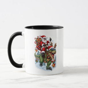 Groovy T-Rex Weihnachtsmann Weihnachtsbecher Tasse