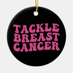 Groovy Tackle Brustkrebsbewusstsein  Keramik Ornament