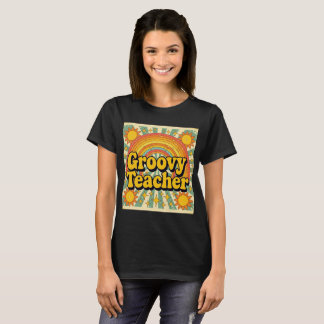 Groovy Teacher appreciation Cute Retro Style T-Shirt