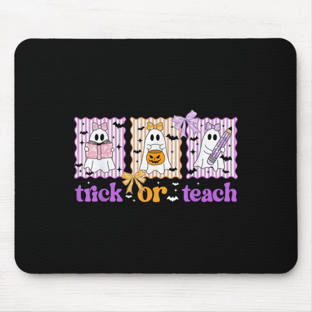 Groovy Teacher Halloween Trick oder lehren Geister Mousepad (Vorne)