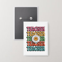 Groovy Teacher Niedlich Daisy Blume Retro Back Sch