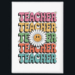 Groovy Teacher Niedlich Daisy Blume Retro Back Sch Magnet<br><div class="desc">Groovy Teacher Niedliche Daisy Blume Zurück zur Schule</div>