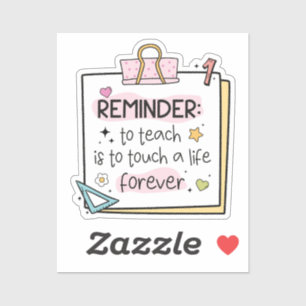 Groovy Teacher Quote Erinnerungen Stickers Aufkleber