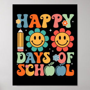 Groovy Teacher Student 100. Tag der Schule glückli Poster