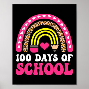 Groovy Teacher Valentine Zurück zur Schule 100 Tag Poster