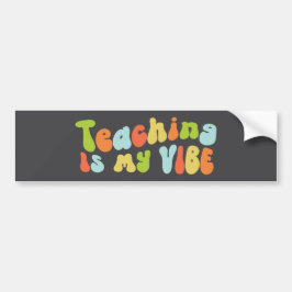 Groovy Teaching ist mein Vibe, farbenfrohe Retrole Autoaufkleber