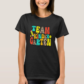 Groovy Team Kindergarten Leopard Zurück zur Schule T-Shirt
