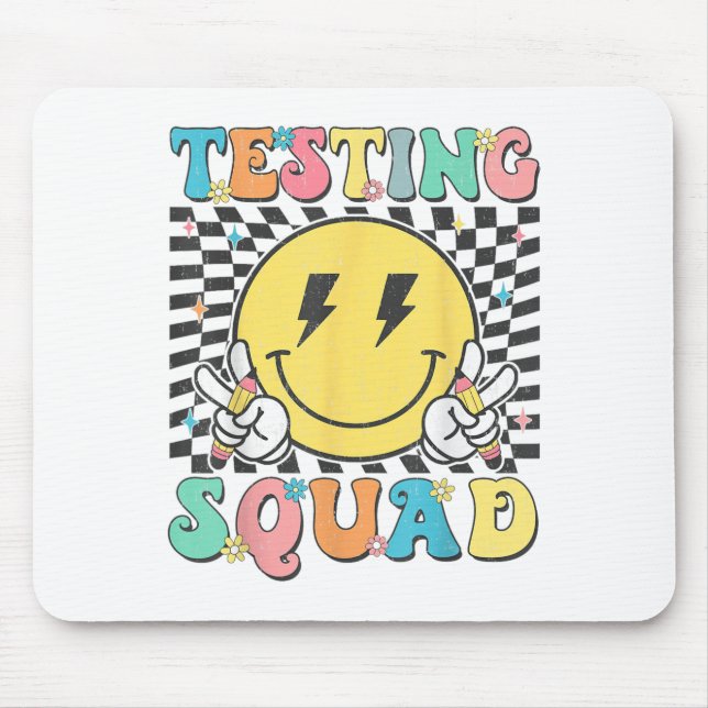 Groovy Test Day Testing Squad Motivation Teacher S Mousepad (Vorne)