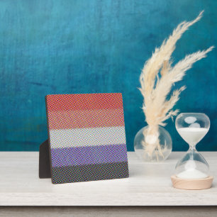 Groovy Trippy Abstract Cupioromantische Pride-Flag Fotoplatte