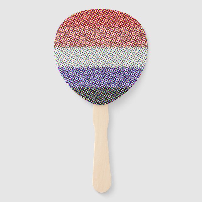Groovy Trippy Abstrakte Cupioromantic Pride Flag Fächer (Vorderseite)