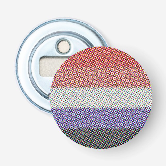 Groovy Trippy Abstrakte Cupioromantic Pride Flag Flaschenöffner (Vorderseite)