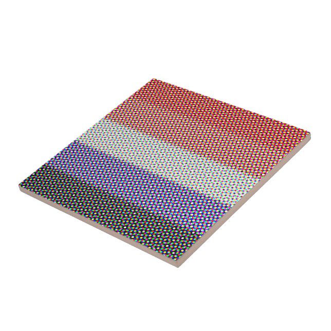 Groovy Trippy Abstrakte Cupioromantic Pride Flag Fliese (Seite)