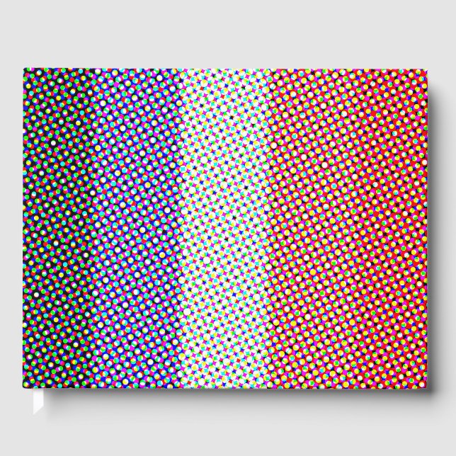 Groovy Trippy Abstrakte Cupioromantic Pride Flag Gästebuch (Vorderseite)
