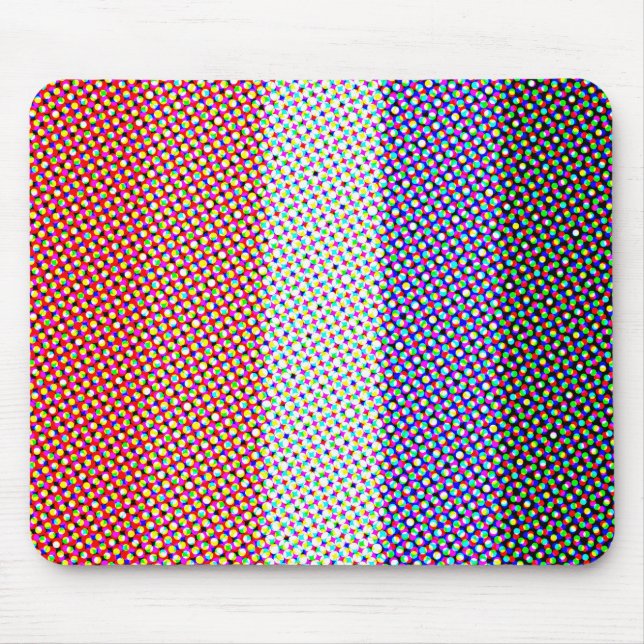 Groovy Trippy Abstrakte Cupioromantic Pride Flag Mousepad (Vorne)