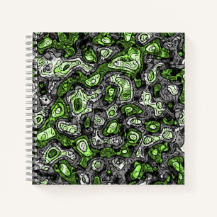 Groovy Trippy Grungy Funky Abstrakte Agender Pride Notizbuch