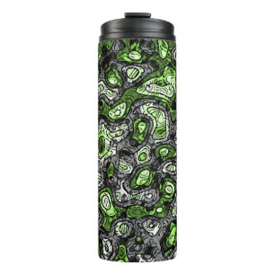 Groovy Trippy Grungy Funky Abstrakte Agender Pride Thermosbecher