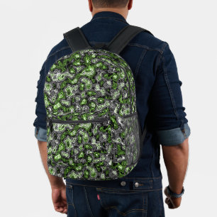 Groovy Trippy Grungy Funky Abstrakte Agender-Stolz Bedruckter Rucksack