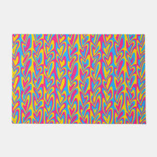 Groovy Trippy Squiggly Quirky Pansexuelle Pride Fußmatte