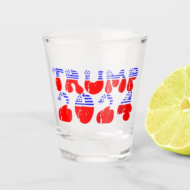 Groovy Trump 2024 Patriotic Schnapsglas (Vorderseite)