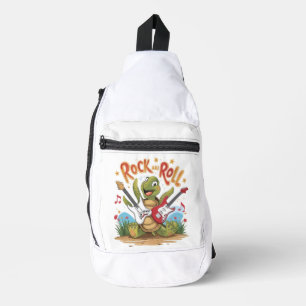 Groovy Turtle Rockstar Rock and Roll Crossbody Bag