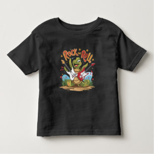 Groovy Turtle Rockstar Rock and Roll Kleinkind T-shirt