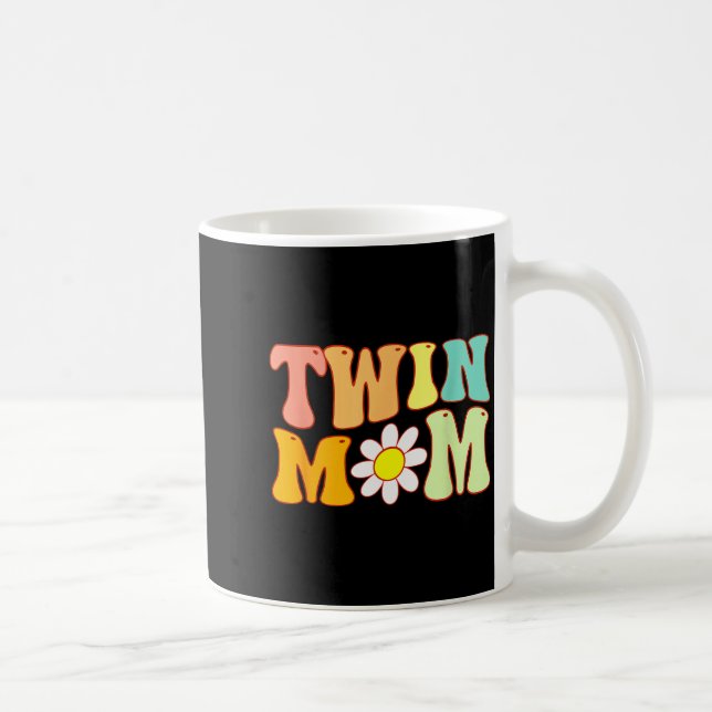 Groovy Twin Mama Funny Mother's Day For New Mom Of Kaffeetasse (Rechts)