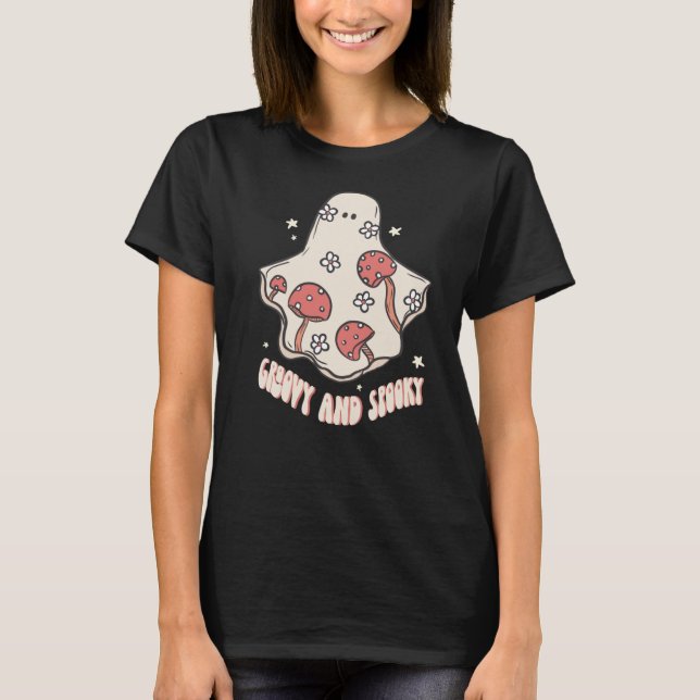 Groovy und Spooky Halloween T-Shirt (Vorderseite)