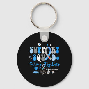 Groovy Unterstützung Squad Ribbon T1d Diabetes Bew Schlüsselanhänger
