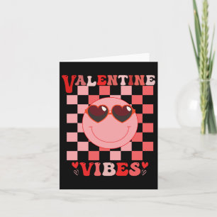 Groovy Valentine Vibes Retro Liebe Valentine Karte