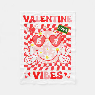 Groovy Valentinstag Stimmung Frohen Valentinstag M Fleecedecke