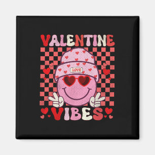 Groovy Valentinstag Vibes Valentinstag Shirts Für Magnet