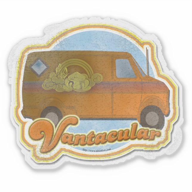 Groovy Vantacular Seventies Van Aufkleber (Vorderseite)