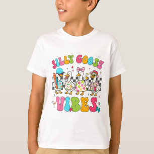 Groovy Verrückte Gans Vibes Passende Familie Somme T-Shirt