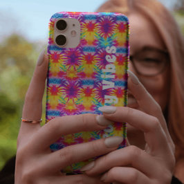 Groovy Vibes Gefärbte Krawatte individuell anpassb Case-Mate iPhone Hülle