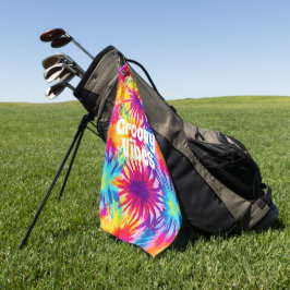 Groovy Vibes Gefärbte Krawatte individuell anpassb Golfhandtuch