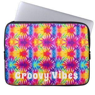 Groovy Vibes Gefärbte Krawatte individuell anpassb Laptopschutzhülle